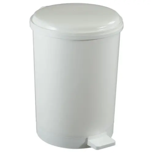 Poubelle &agrave; p&eacute;dale plastique blanc 40 L 