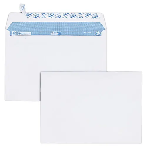 200 Enveloppes bande siliconée blanches 162 x 229 mm 90g