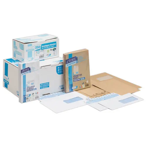 200 Enveloppes bande siliconée blanches 162 x 229 mm 90g