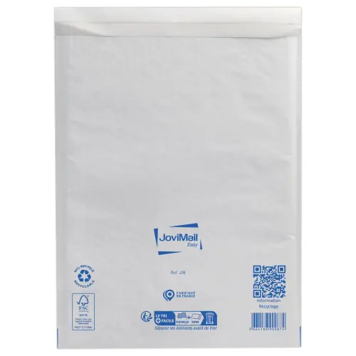 50 Pochettes matelassées à bulles d'air blanches Sealed Air - 300 x 440 mm - JOVIMAIL