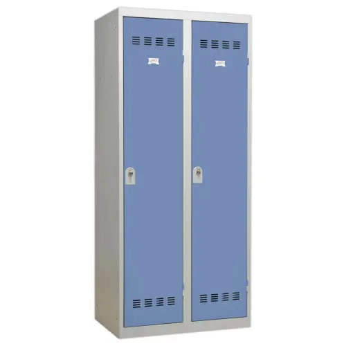 Vestiaire d'atelier industrie salissante - 2 colonnes - Gris/bleu - VINCO INDUSTRIES
