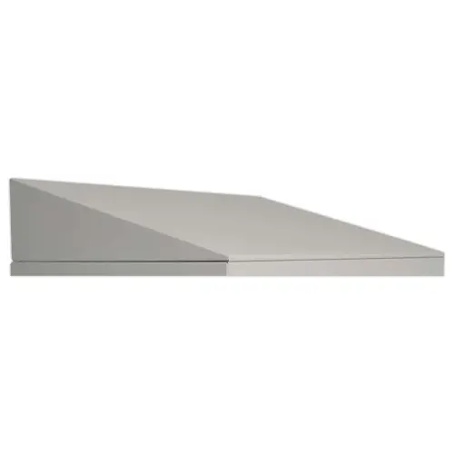 Coiffe pour vestiaire 1 colonne L.40 cm gris clair 