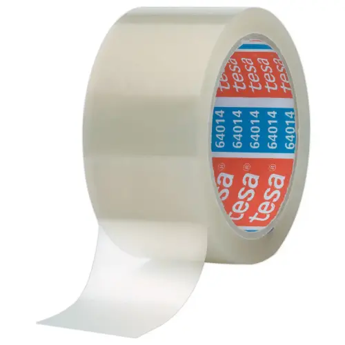 Rouleau d'adhésif d'emballage en polypropylène - Transparent - 100 m x 50 mm - Tesa