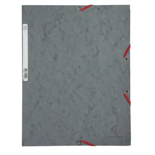 Chemise 3 rabats à élastiques carte lustrée - Gris - EXACOMPTA