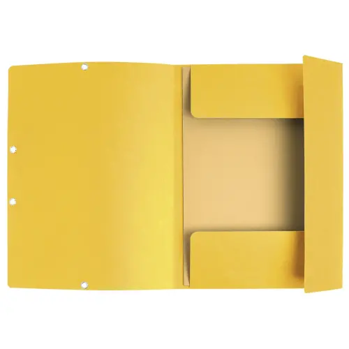 Chemise 3 rabats à élastiques carte lustrée - Jaune - EXACOMPTA