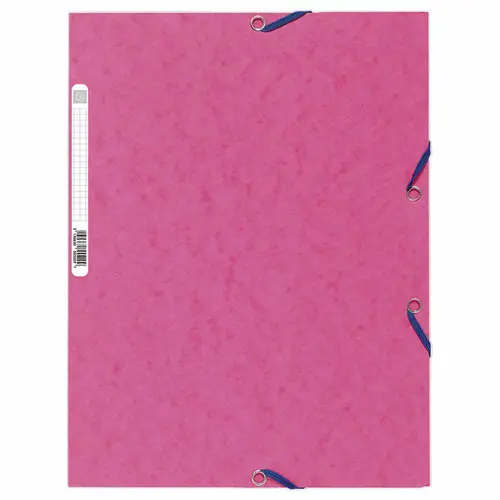 Chemise 3 rabats à élastiques carte lustrée - Rose - EXACOMPTA
