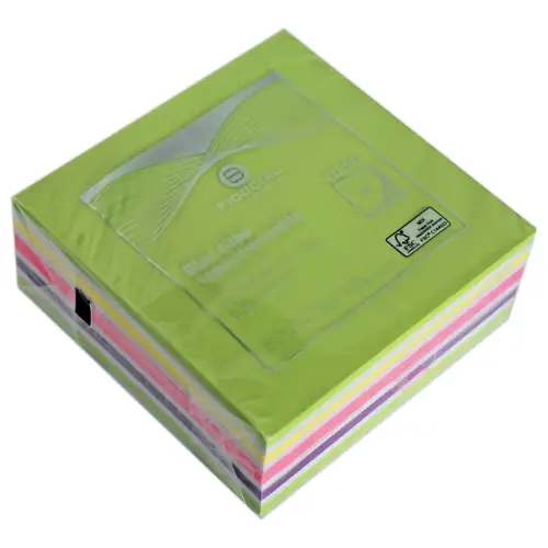 Bloc cube 320 feuilles - 76x76mm - Couleurs vives - FIDUCIAL OFFICE SOLUTIONS
