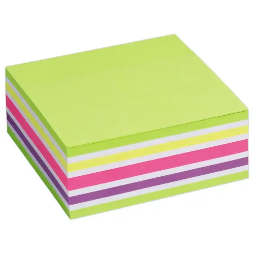 Bloc cube 320 feuilles - 76x76mm - Couleurs vives - FIDUCIAL OFFICE SOLUTIONS