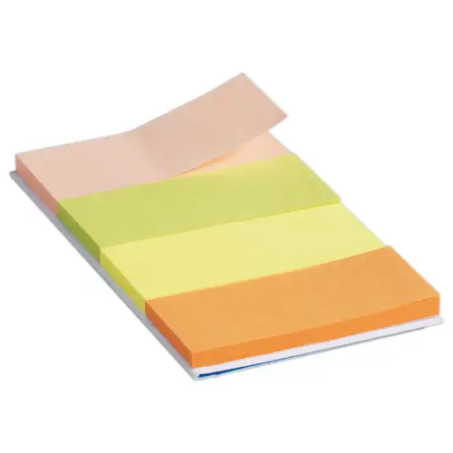 Marque-pages papier 2 x 5 cm - 4 couleurs vives - FIDUCIAL 