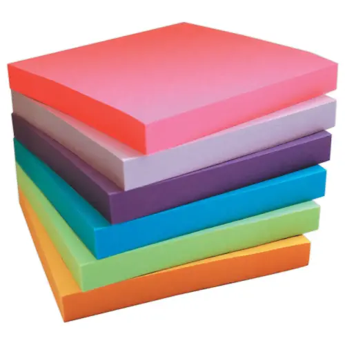 6 Blocs notes repositionnables - 7,6 x 7,6 cm - Couleurs vives assorties - FIDUCIAL