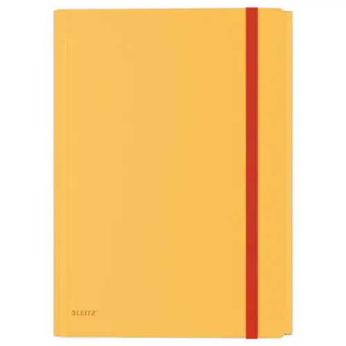 Chemise 3 rabats &agrave; &eacute;lastique Cosy en polypropyl&egrave;ne durable - Format A4 - Jaune - LEITZ 