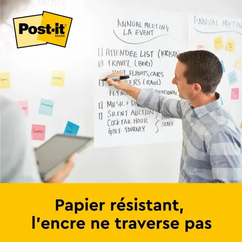 3 Paperboards Meeting Charts adhésifs unis (2 + 1 offert) - Post-It
