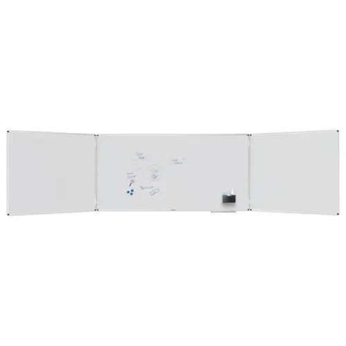 Tableau blanc triptyque UNITE PLUS - Surface émaillée - 100 x 200 cm - Legamaster