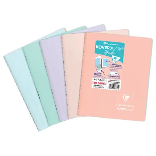 Cahier spirale KOVERBOOK Blush - A5 160 pages - 90g - CLAIREFONTAINE