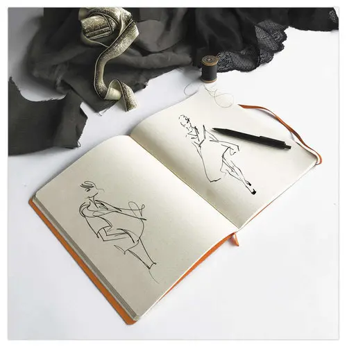 Carnet broché Rhodiarama A5 160 pages - couverture souple - noir - RHODIA