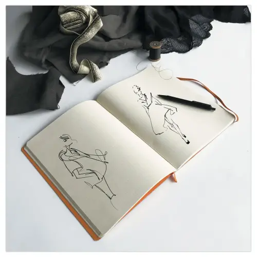 Carnet broché Rhodiarama A5 160 pages - couverture souple - noir - RHODIA