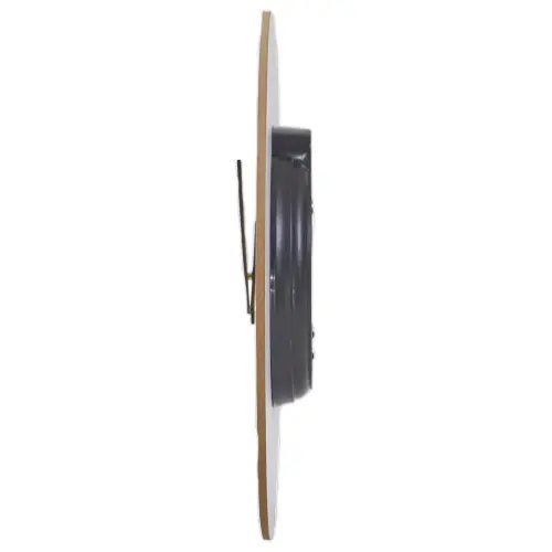 Horloge murale milena blanche 30 cm cadran bois - ALBA