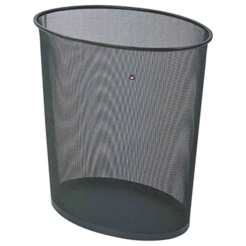 Corbeille à papier Mesh - 40L - Métal noir - ALBA