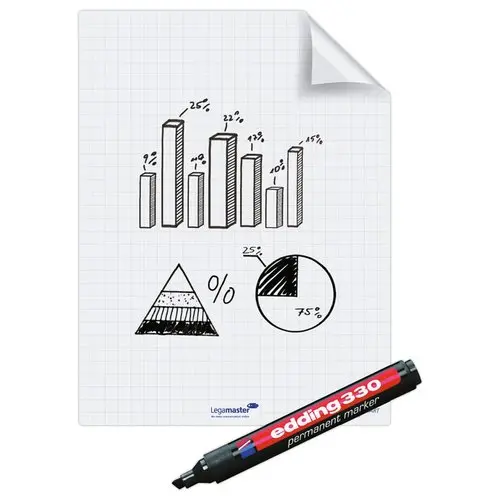 Rouleau 15 feuilles &eacute;lectrostatiques Magic Chart - Quadrillage - 90 x 120 cm - LEGAMASTER 