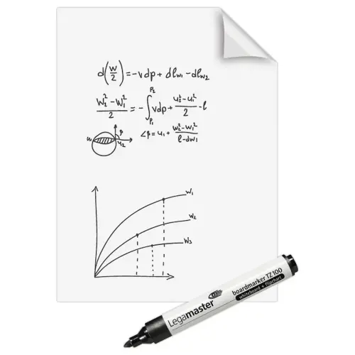 Rouleau 15 feuilles &eacute;lectrostatiques Magic Chart - Version tableau blanc - 90 x 120 cm - LEGAMASTER 
