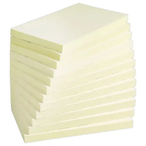 12 Blocs notes repositionnables 76 x 127 mm - Jaune - FIDUCIAL