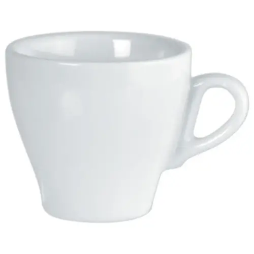 6 Tasses à café - 9 cl - Porcelaine blanche
