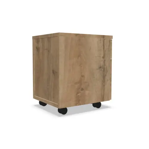 Caisson mobile mélamine 2 tiroirs 1 plumier Chêne veiné