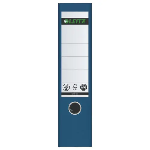 Classeurs &agrave; levier carton marbr&eacute; - Dos 8 cm  - bleu - LEITZ 