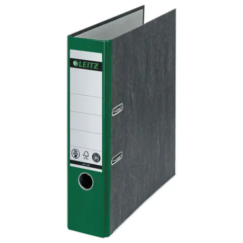 Classeurs à levier carton marbré - Dos 8 cm - vert - LEITZ