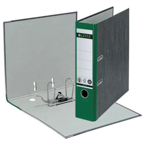 Classeurs à levier carton marbré - Dos 8 cm - vert - LEITZ