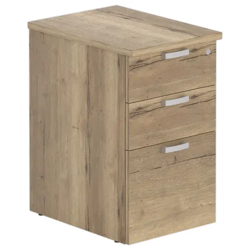 Caisson de bureau 3 tiroirs - Chêne veiné - P 60 cm