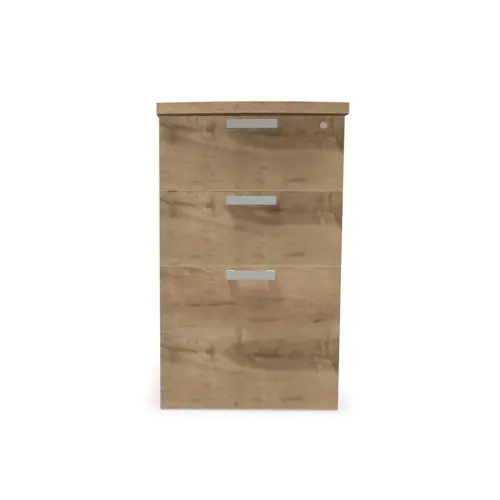 Caisson de bureau 3 tiroirs - Chêne veiné - P 60 cm