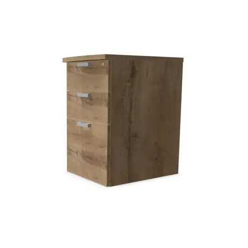 Caisson de bureau 3 tiroirs - Chêne veiné - P 60 cm