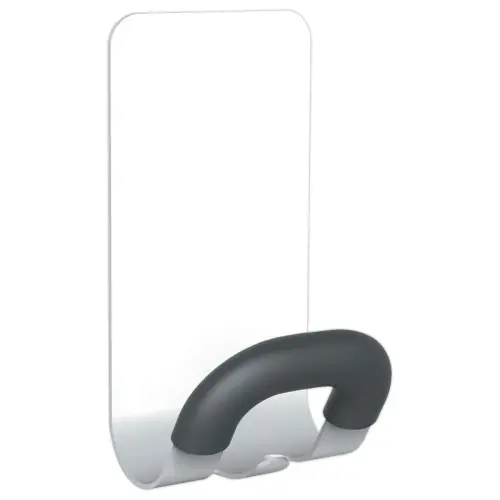 Patère magnétique metallique blanc
