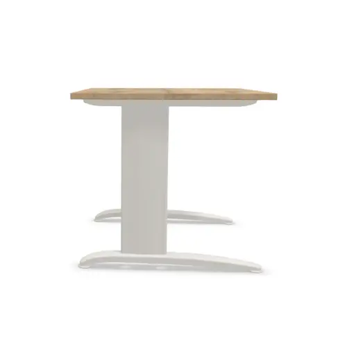Table 80 x 80 chêne veiné - pieds aluminium Fiducial