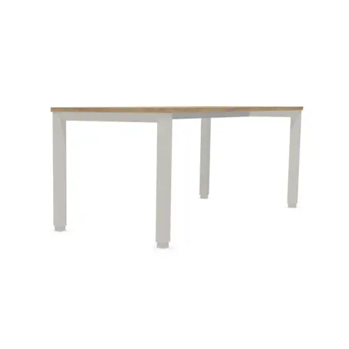 Bureau 180 x 80 chêne veiné - pieds aluminium