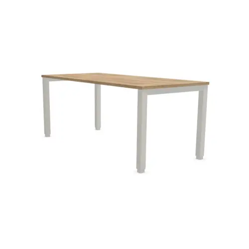 Bureau 180 x 80 chêne veiné - pieds aluminium