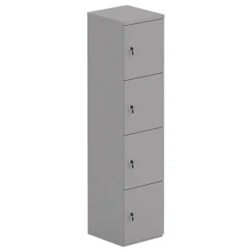 Tour 4 cases LOK 40x175 sans fente et cl&eacute;s, argent 