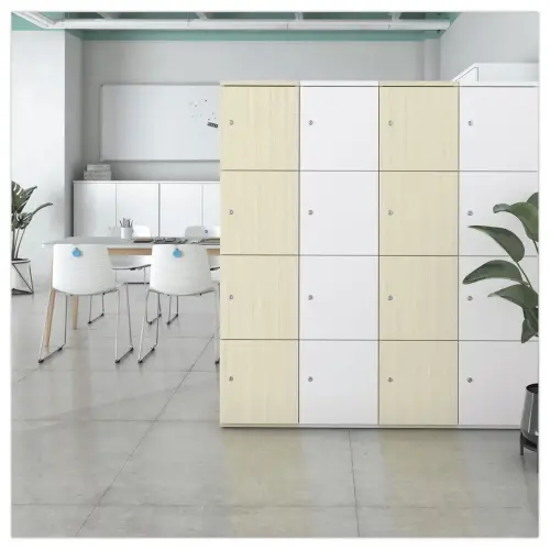 Tour 4 cases LOK 40x175 sans fente et clés, blanc