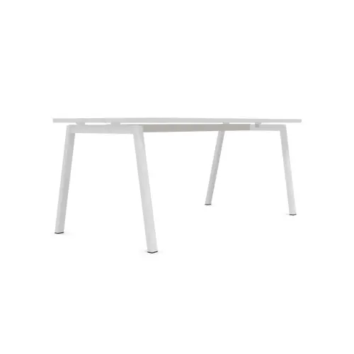 Bureau rectangulaire 180x80 Blanc / pi&eacute;t. Blanc BANGKOK 