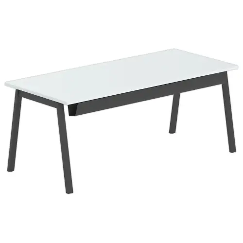 Bureau rectangulaire 180x80 Gris / piét. Anthracite BORN