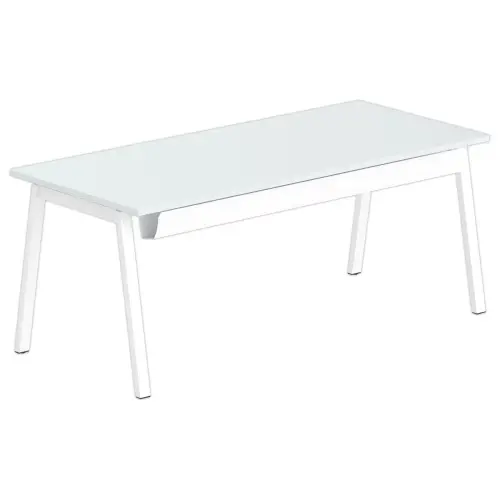 Bureau rectangulaire 180x80 Gris / piét. Blanc BORN