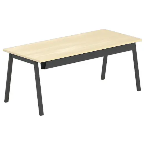 Bureau rectangulaire 180x80 H&ecirc;tre / pi&eacute;t. Anthracite BANGKOK 