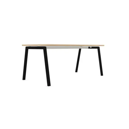 Bureau rectangulaire 180x80 H&ecirc;tre / pi&eacute;t. Anthracite BANGKOK 