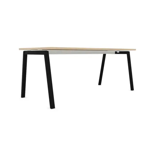 Bureau rectangulaire 180x80 Acacia Clair / piét. Anthracite BANGKOK