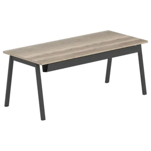 Bureau rectangulaire 180x80 Ch&ecirc;ne vein&eacute;/ pi&eacute;t. Anthracite BANGKOK 