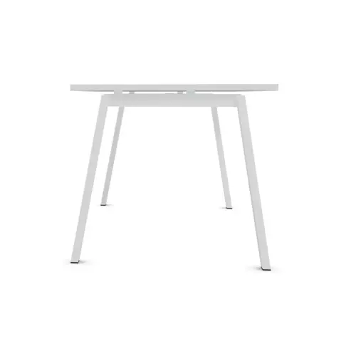 Bureau rectangulaire 160x80 Blanc/ pi&eacute;t. Blanc BANGKOK 