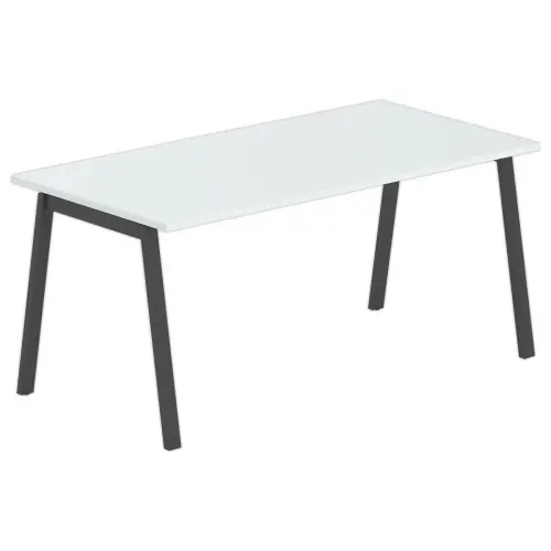 Bureau rectangulaire 160x80 Gris / pi&eacute;t. Anthracite BANGKOK 