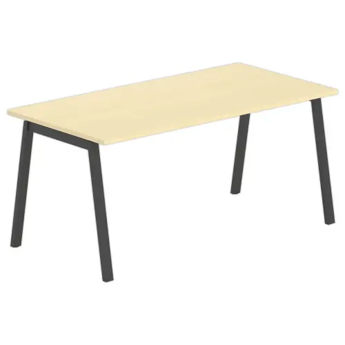 Bureau rectangulaire 160x80 Hêtre / piét. Anthracite BANGKOK