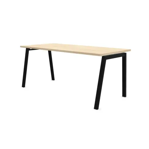 Bureau rectangulaire 160x80 Acacia clair / piét. Anthracite BANGKOK